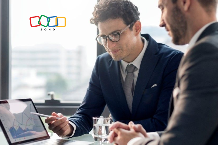 zoho consultants discussing business data insights