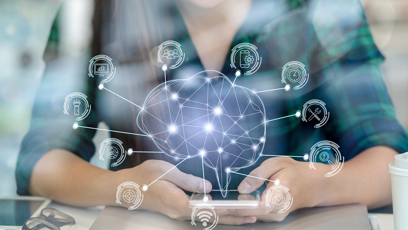 ict consultancy concept with digital tech overlay